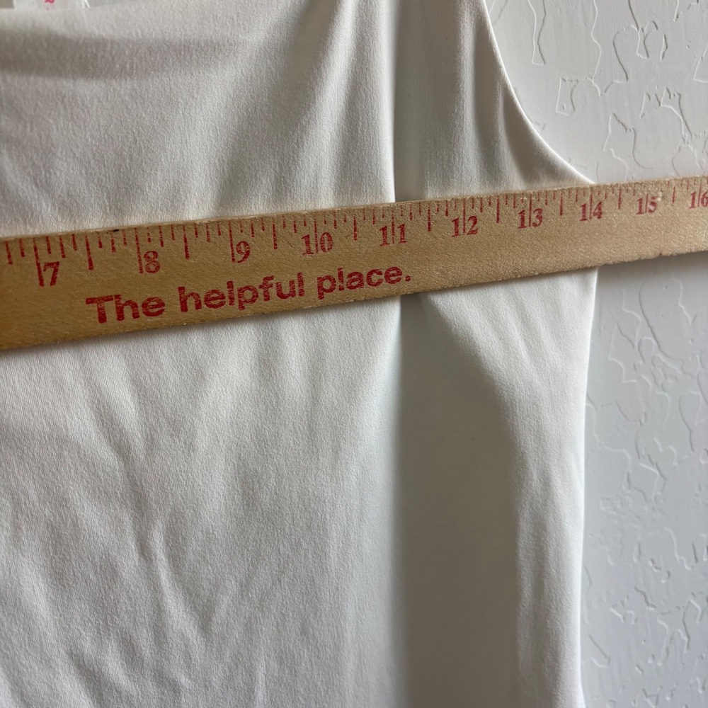 Daily Practice Anthropologie White Scoop Neck Midi Dress Side Slit Small NEW - Picture 5 of 9